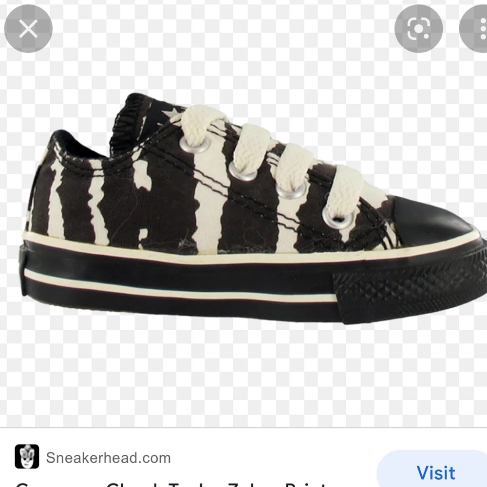 Baby/toddler Converse Size 3 Zebra